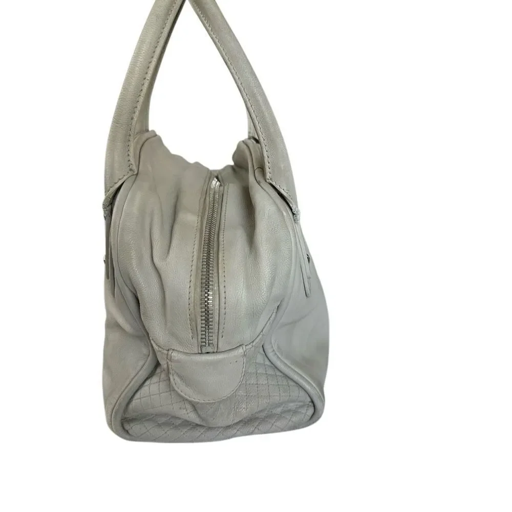 Chanel White Satchel with Iconic CC Logo